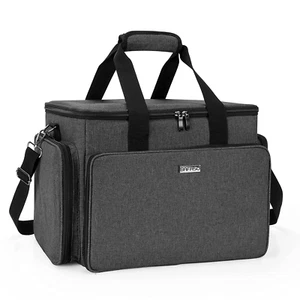 Travel Makeup Bag with Adjustable Dividers & Hair Supplies Compartment - Picture 1 of 8