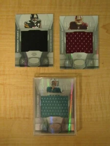 2008 Leaf Certified Freshman Fabrics Materials Lot of 3 Mendenhall Henne Kelly  - Picture 1 of 2