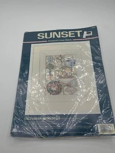 SUNSET STAMPED CROSS STITCH (Victorian Mementos) - Sealed, New - Picture 1 of 3