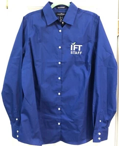 IFT Staff employee button up shirt blue 12 Tall - Picture 1 of 6