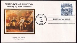1994 Burgoyne at Saratoga Sc 2590 $1 FDC with premium Colorano Silk cachet - Picture 1 of 1