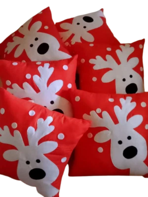 Handmade Decorative Merry Christmas Tree Deer Snow Man Throw Pillows Home Décor  - Image 1 of 4