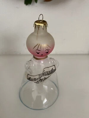 Campana de ángel femenina adorno navideño vintage italiano soplado a mano De Carlini años 60 Foto 1 de 4