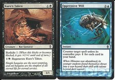 Magic the Gathering TCG SAVIORS OF KAMIGAWA Kuro's Taken & Oppressive Will