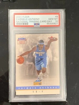 Fleer Anthony RC Rookie PSA 10 National Trading Card Day #8 Carmelo - Image 1 of 2