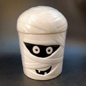Ceramic Halloween Spooky Mummy Cookie Treat Canister : New With Tags! OBO - Picture 1 of 8