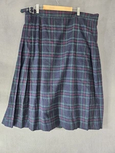 the vetmont country store wool plaid wrap skirt tartan Womens XL Pleated Vintage - Picture 1 of 6