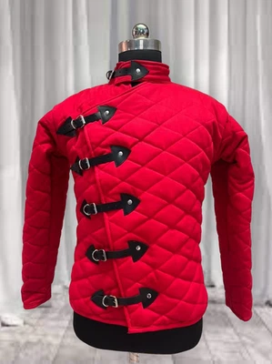 Armadura Medieval Acolchada Gambesón Multi Acolchado Armadura Disfraz Con Mangas Completas sca Foto 1 de 3