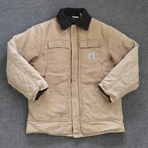 Carhartt CQ186 Size 42 Large Duck Quilted Lined Coat Jacket Made In USA Vintage - Picture 1 of 21