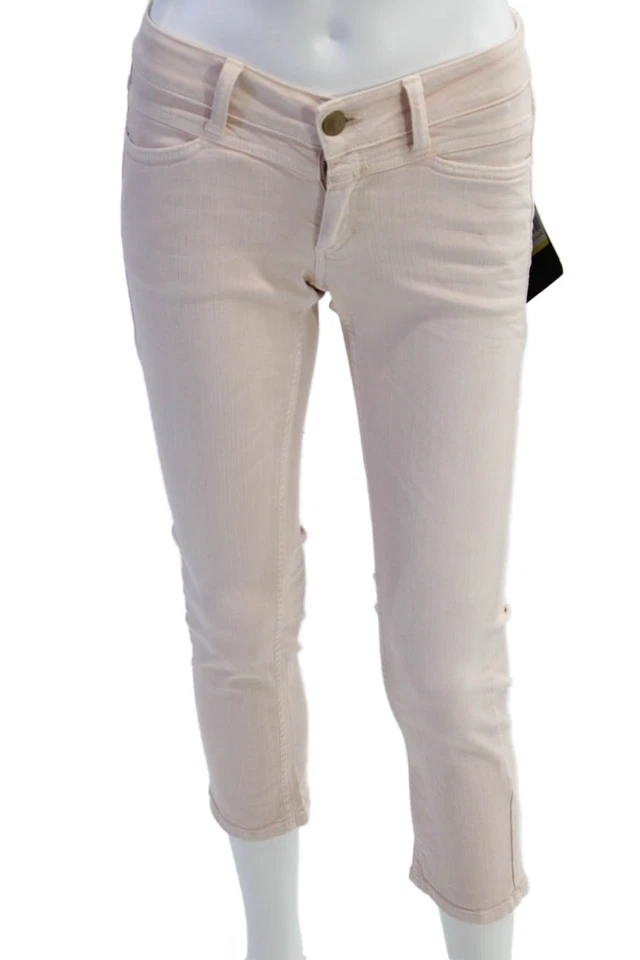 Jeans cerrados al tobillo rosa talla 25 para mujer Foto 1 de 4