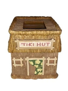 Bed Bath Beyond Surfs Up Tiki Hut Facial Tissue Box Cover Boho Hawaii Beach - Picture 1 of 7