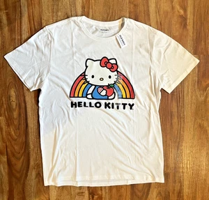 Hello Kitty Apple Rainbow T Shirt Large Top Old Navy Sanrio New with Tag - Picture 1 of 3