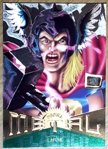 1995 Marvel Metal Power Grid Silver Flasher Card 13 THOR. - Picture 1 of 3