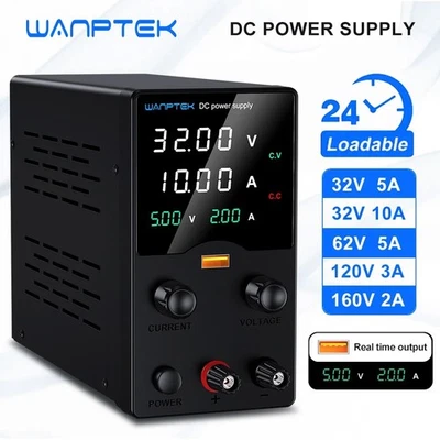 Lab Power Supply Adjustable DC 0~32/62/120V 0~3/5/10A Variable Bench Switching - image 1 of 4