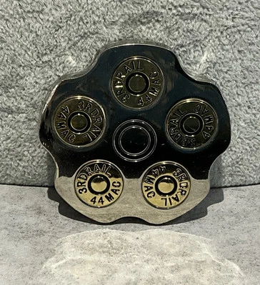 3RD RAIL Chrome Gun Barrel Belt Buckle - Image 1 of 4