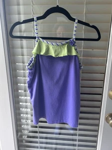Hanna Andersson Purple/Lime Tank Top in Size 150/Size 12. - Picture 1 of 5