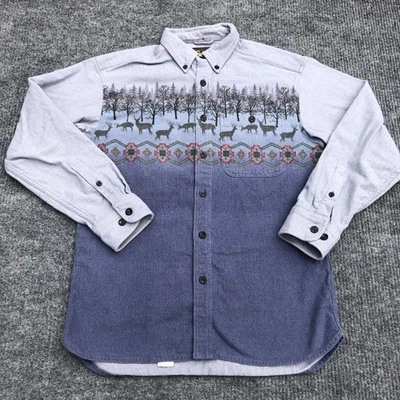 Cabela’s Men’s Deerskin Soft Chamois Cloth Deer Wildlife Flannel Shirt M - Image 1 of 4