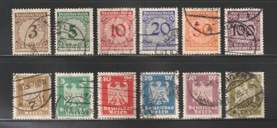 Germany, 1923-24 Regular Issues, Used, Scott #s 323 | 335, 12 Different - Image 1 of 2
