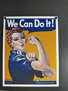 We Can Do It! WW2 Ande Rooney Porzellanschild Rosie The Riveter - Bild 1 von 4