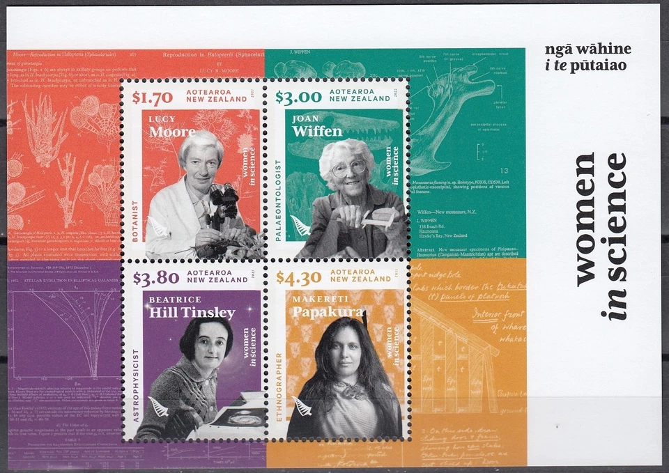 NEW ZEALAND 2022 Women in Science, Miniature Sheet MNH - Image 1 of 1
