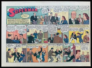 SUPERMAN Sunday Page #39 - Clark Kent, Lois Lane 28 de julio de 1940 - RARO - Imagen 1 de 4