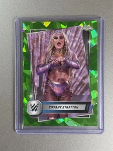 Tiffany Stratton Topps Chrome Sapphire WWE 2025 GREEN PARALLEL SP /75 - Picture 1 of 7