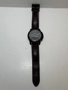 Fossil FS5241 Grant Chronograph Luggage Black Dial Leather Band Men's Watch - Picture 1 of 8