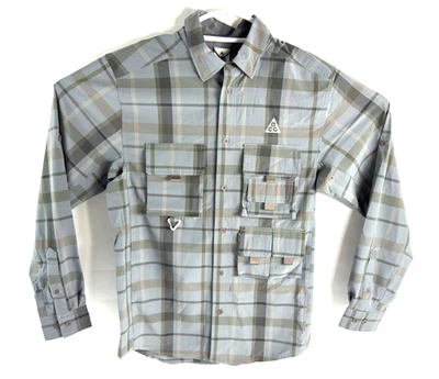 Nike ACG Dri-FIT UV Devastation Trail Shirt Smoke Grey Men`s Size S DO9325-084 - Image 1 of 4