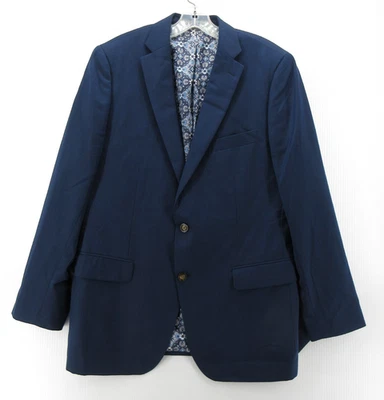 Indochino Sport Coat Men 42 Blue Blazer Wool Jacket Classic Paisley Lining - Image 1 of 4