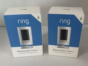 Ring Stick Up Cam Battery Wireless Outdoor/Indoor Camera White New 840268905552 - Picture 1 of 10