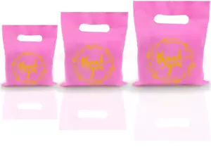 100PCS Thank You Plastic Bags - 3 Sizes, Retail Gift Shopping Bags with Handle g - Picture 1 of 7