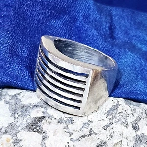 Modernist Ring Handwerker 925 Silber Größe 54 5,7 g oben aktualisiert - Bild 1 von 24