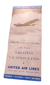 ORIGINAL 1937 United Airlines Traveler's Guide Mainline To National Parks JJP109 - Picture 1 of 4