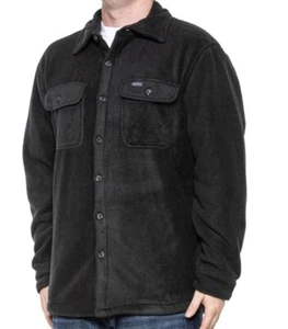 NWT $70 Smith's Workwear Men's Sherpa Lined Fleece Shirt Jacket Shacket Black L - Picture 1 of 8
