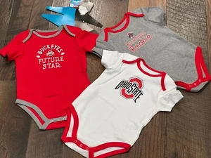 Ohio State Buckeyes NCAA Baby 3pc. Bodysuits Size 18 Months - NWT - Picture 1 of 8