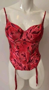 Vtg Victoria's Secret Satin Second Skin Underwire Lace Up Corset Bustier! 36B - Picture 1 of 4