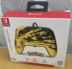 NINTENDO SWITCH POKEMON PIKACHU LIGHTENING ENHANCED WIRED CONTROLLER BNIB GIFT - Picture 1 of 15