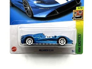Hot Wheels McLaren Elva (blue) SUPER CUSTOMIZED Wheel Swap w/Real Riders - Picture 1 of 6