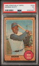 PSA 5 EX VENEZUELAN GEORGE SCOTT 1968 VENEZUELA TOPPS #233 HIGHEST GRADED! TPHLC