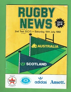 #VV1 RUGBY UNION PROGRAM - AUSTRALIA V SCOTLAND 10th July 1982 - Bild 1 von 2