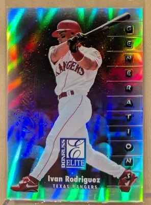 Donruss Collections Elite Prized #535 1998 Iván Rodríguez Salón de la fama raro paralelo/220 Foto 1 de 2