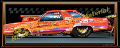 Animal Jim Feurer Pro Mod Mercury Shop Banner 5'X2' 18oz con ojales (004) Foto 1 de 3