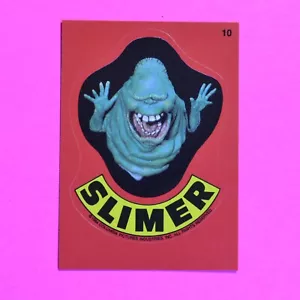 Carta Topps Fright Flicks SLIMER STICKER 1984 #10 Pack Fresh, ottime condizioni. - Foto 1 di 1