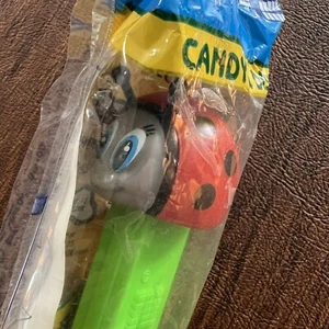 Vintage Pez BUGZ Introduced 2000 LADY BUG Retired Green Stem Footed - Sealed - Picture 1 of 2