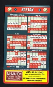 Boston Red Sox 2022 Magnet Schedule McMahon Plumbing & Heating - Picture 1 of 1