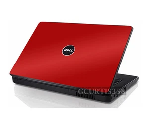 RED Vinyl Lid Skin Cover Decal fits Dell Inspiron 1525 1526 Laptop - Picture 1 of 1