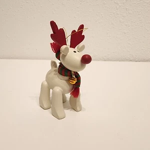 NOS NEW Avon Belvedeer the Christmas Reindeer Wood Ornament 1987 Vintage boxed - Picture 1 of 7