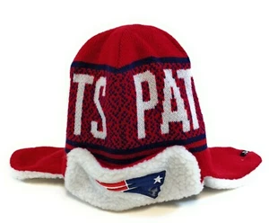 Niños Niñas '47 Totalmente New England Patriots Oreja de Perro Rojo NFL Fútbol Fútbol Invierno Sombrero - Imagen 1 de 3