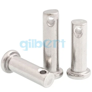 Rollo de pasador de eje inoxidable M3-M10 304 cabeza plana cilíndrico con pasadores de localización de orificios - Imagen 1 de 5