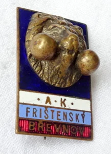 Antique WRESTLING Club FRISTENSKY Brevnov PRAGUE Pin Badge RARE - Picture 1 of 5